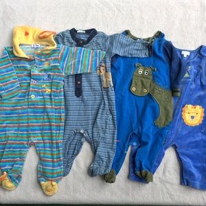 Lot of 4 Baby Boy Le Top Onsies